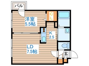 ラカーサフェリーチェ琴似の物件間取画像